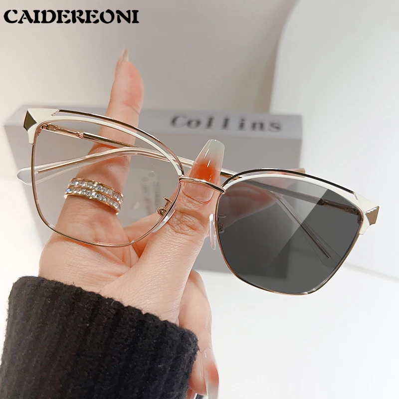 Фото Очки для чтения CAIDERONI Fashion Design, женские, с оптической оправой, на заказ, с диоптриями, антибликовые, для компьютера, модель 6012 №2