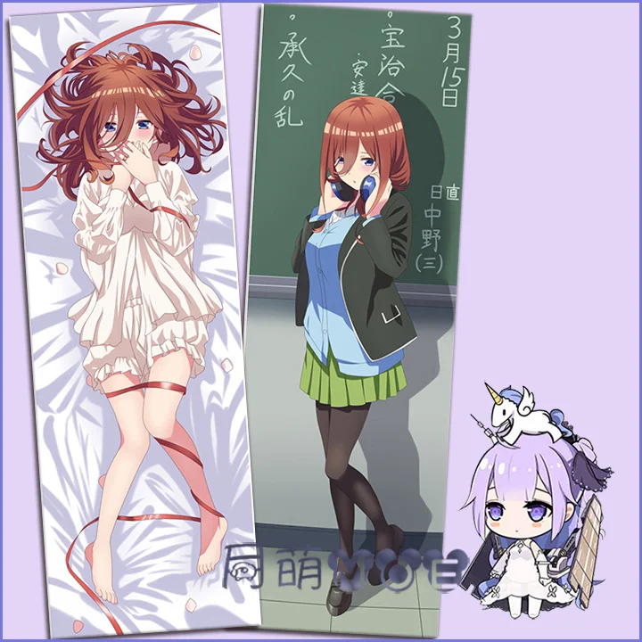 

Anime The Quintessential Quintuplets Nakano Miku Sexy Cosplay Dakimakura Hugging Body Pillow Case Pillow Cushion Cover MOE