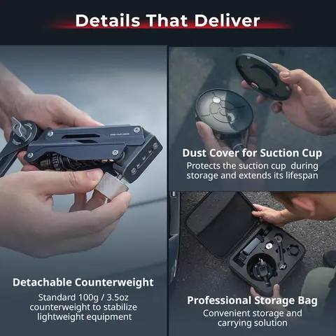 Амортизатор SmallRig Mini Magic Arm с вакуумной присоской, гидравлическое демпфирование для DJI Osmo Pocket 3 GoPro HERO13 Insta360 X4