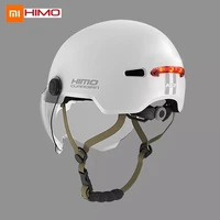new xiaomi youpin himo k3 riding flash helmet safety helmet 57 61cm with night warning lights thick high definition goggles