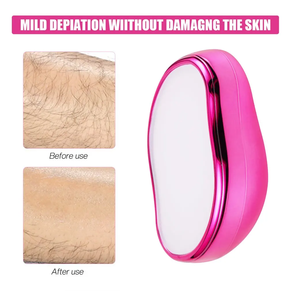 

2022 Physical Hair Remover Hair Eraser Crystal Nanoglass Stone Painless Safe Epilator Reusable Body Depilation Tool For Leg Hand