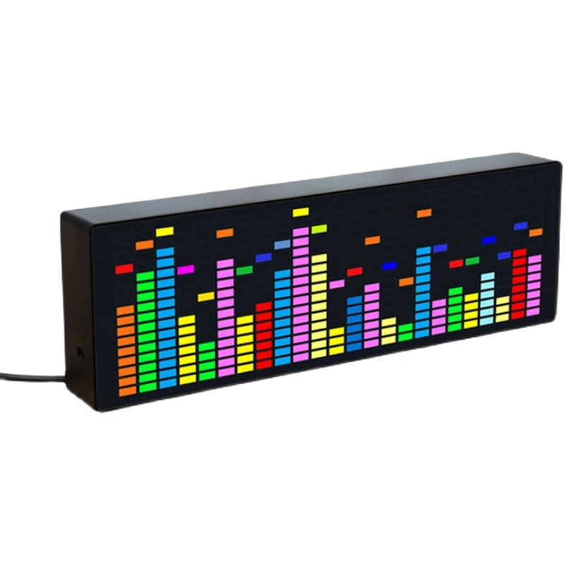 

Hot Color LED Music Spectrum Electronic Clock Voice-Activated Rhythm Light 1624RGB Pickup Atmosphere Level Indicator