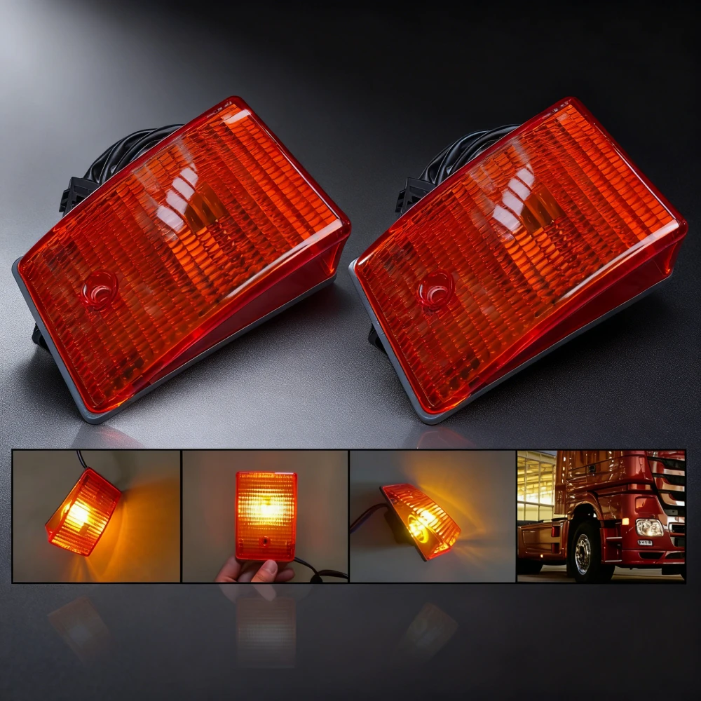 

2 шт. 24 В светодиодные угловые фонари кабины для Mercedes Actros MP3 MP2 MP1 MB V8 V6 1841 2641 2555 3255 3341 Запасные части для указателей поворота грузовика