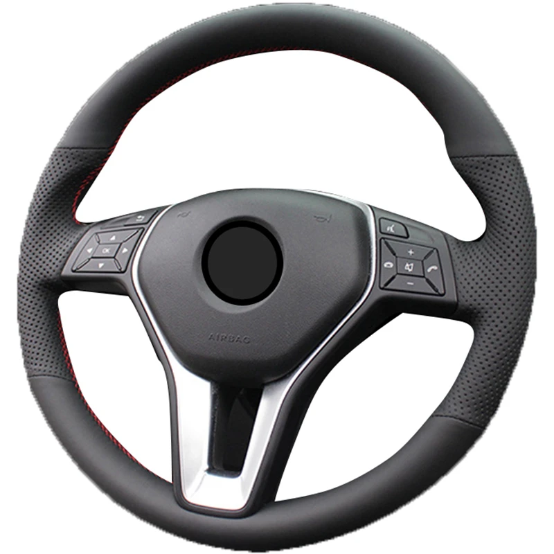 

Аксессуары для интерьера автомобиля, Ручное шитье, противоскользящая черная искусственная кожа для Mercedes Benz B180 2012