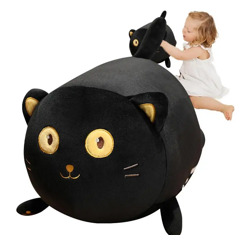 

Black Cat Plush Cat Stuffed Animals 13.8Inch Soft Plush Doll Cat Plushie Cat Pillow Stuffed Animal Soft Plush Pillow Baby Toy