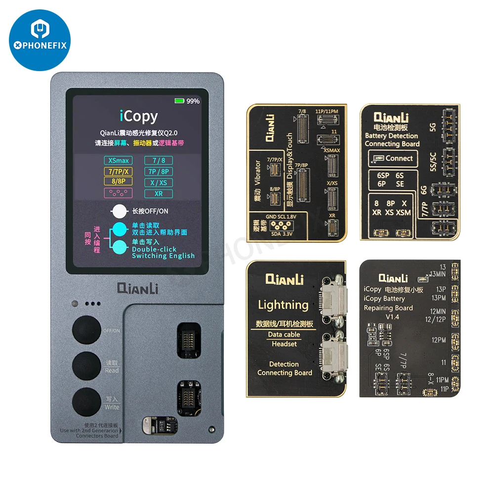 Батарея QIANLI ICopy Plus тестовая плата тепловая пластина для IPhone 11 Pro Max 12 13 XsMax Xs X Ture Tone