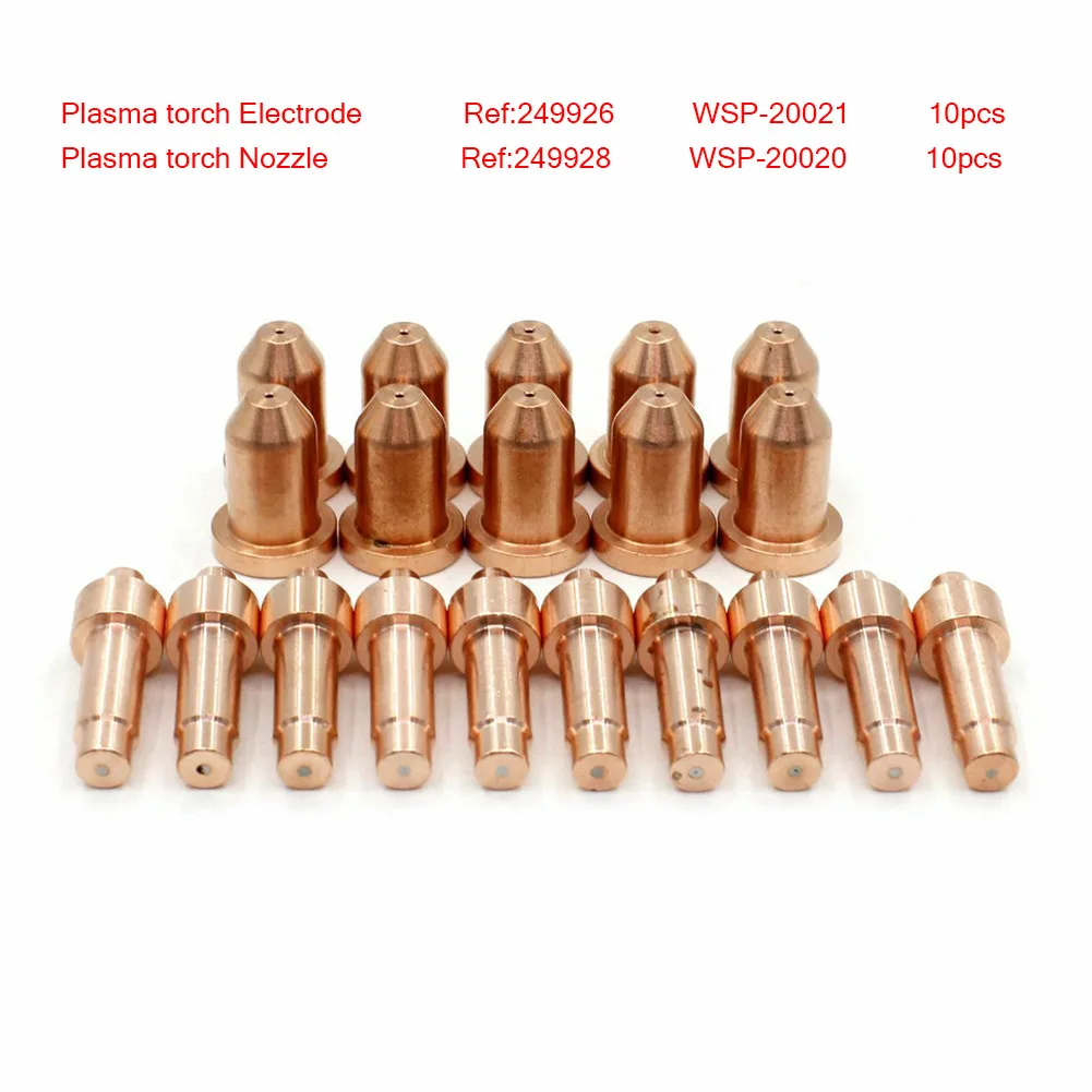 20 Pcs 249926 Plasma Tip 40A Electrode 249928 For Spectrum 625 X-TREME XT40 XT40M Plasma Welding Nozzle+electrode Consumables