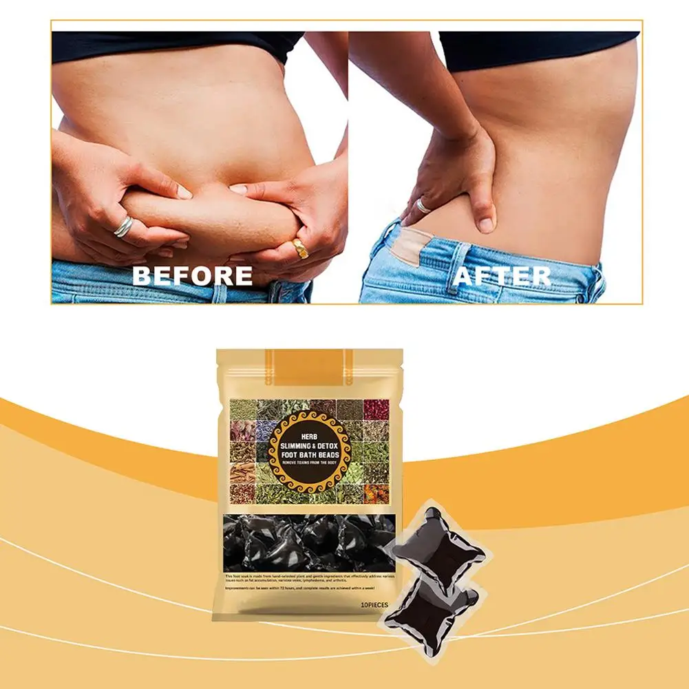 10 шт. очищающие гелевые бусины для ног травяные похудения ванна Детокс снимают