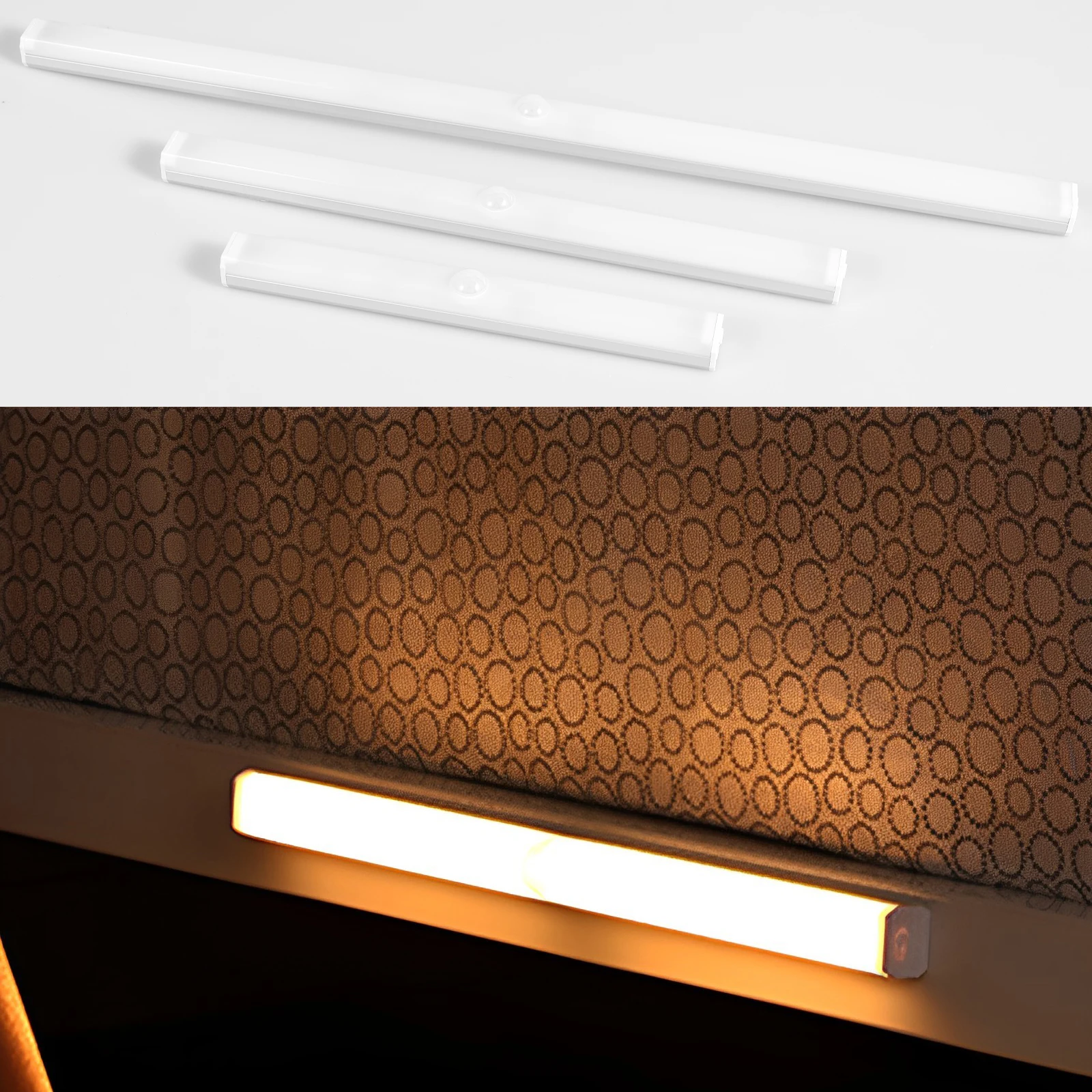 

Under Cabinet Light USB Rechargeable Human Sensor Light Bar Wireless LED Closet Light Magnetic Night Light Self-Adhesive