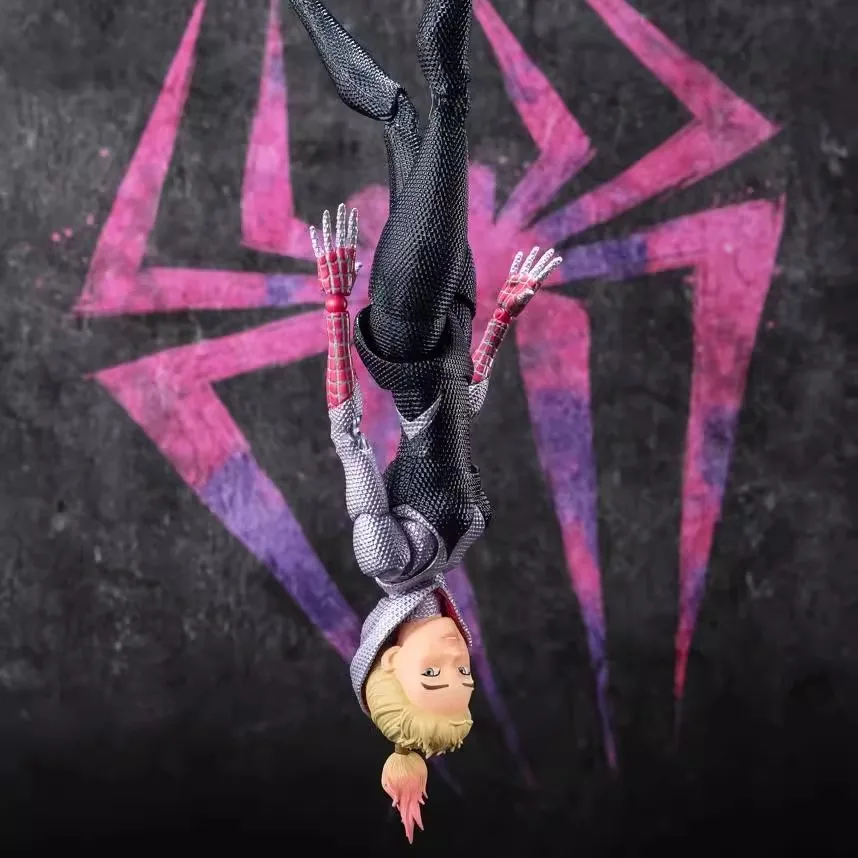 Оригинальный Bandai Shf Sh Figuarts Spider Man Across The Verse Майлз Моралес Гвен 1610 Rooftop Ver детские
