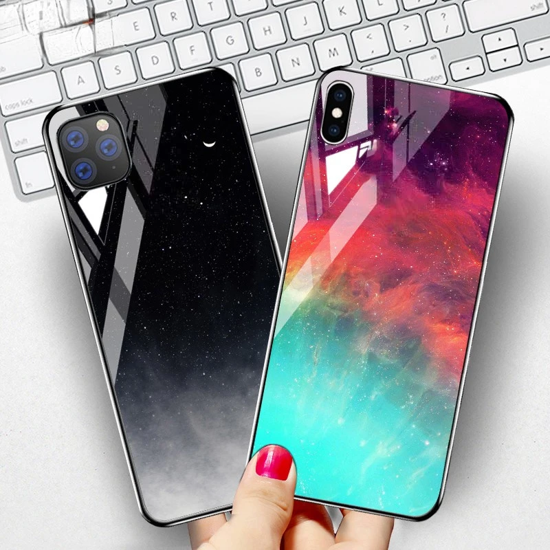 

Gradient Tempered Glass Case for IPhone 12 13 Mini 11 Pro Max Luxury Cover for IPhone X XS MAX XR 7 8 6 6s Plus 5 5S SE 2 2020