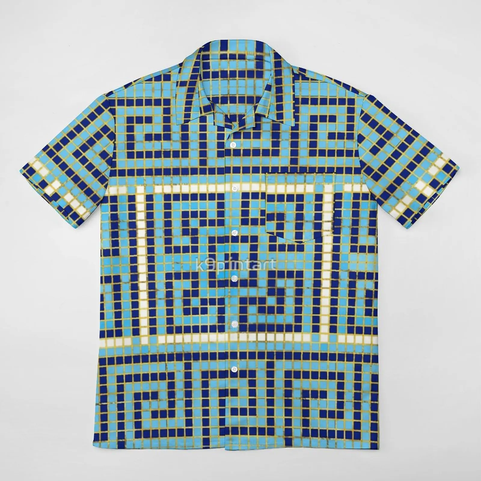 

A Short Sleeved Shirt Greek Key Ornament Meander 2 Tees Coordinates Vintage FunnyGoing Out USA Size