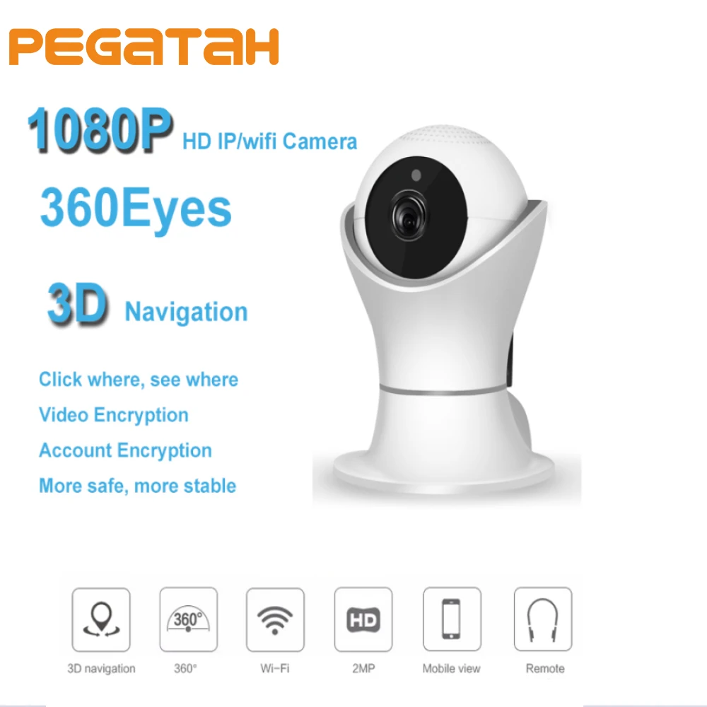 

1080P Wifi Camera 2MP Wireless IP Surveillance Cam 128G TF Card slot Night Vision Remote Monitor Camcorder Baby CCTV Camera