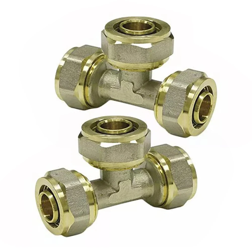 2 шт. тройник латунные соединители фитинг 16 мм-16 мм соединитель водопроводной