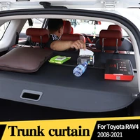 car trunk cargo cover for toyota rav4 2008 2021 canvas pu luggage carrier anti peeping adjustable privacy interior accessories