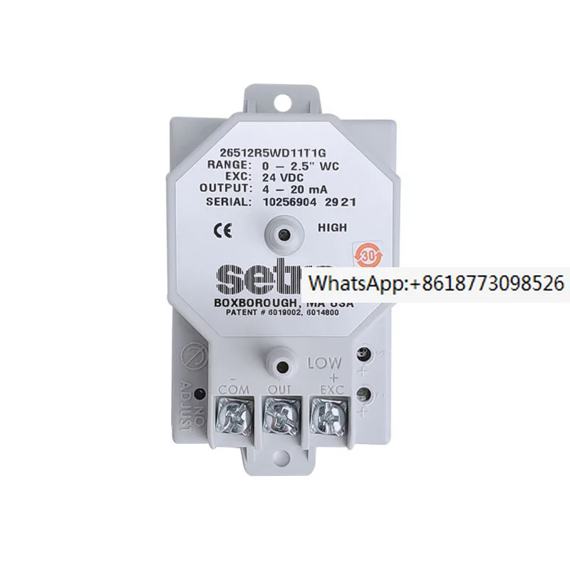 

SETRA West 265 Series Air Differential Pressure Sensor 26512R5WD11T1G Gas Micro Differential Pressure Transmitter