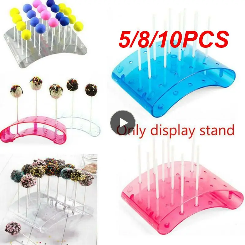 

10PCS 20 Holes Cake Lollipop Stand Display Holder Bases Shelf DIY Baking Tools U Shaped Display DIY Bakeware Cake Shelves