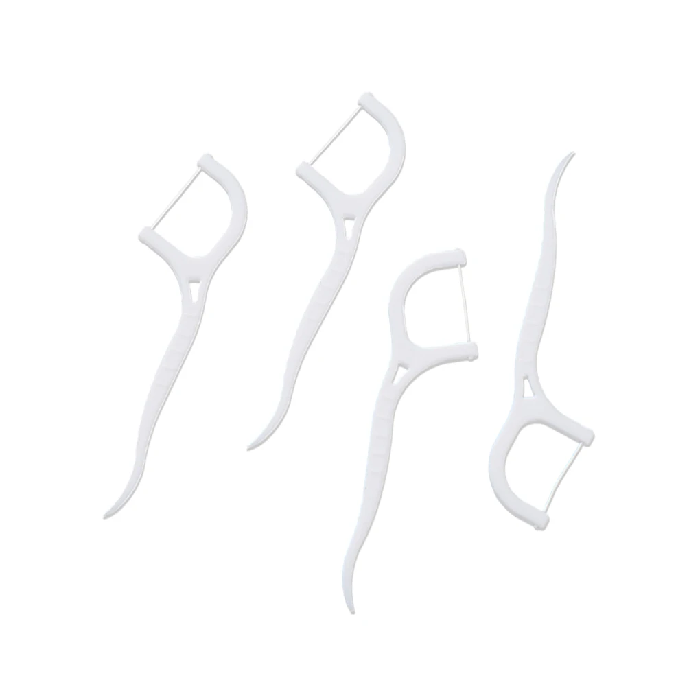 

100Pcs Dental Floss Sticks Dental Floss Toothpick Sticks Tooth Cleaner Sticks Oral Care