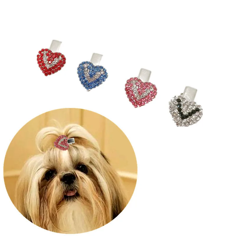 

Fashion Crystal Rhinestone Dog Hair Clip Crown Accessories Pet Grooming for Puppy Cats Pet Hairpins Dog Multicolor Cat Headwear