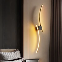 Postmodern light luxury all copper minimalist decorative wall lamp modern living room bedroom creative lamp TV background wall l