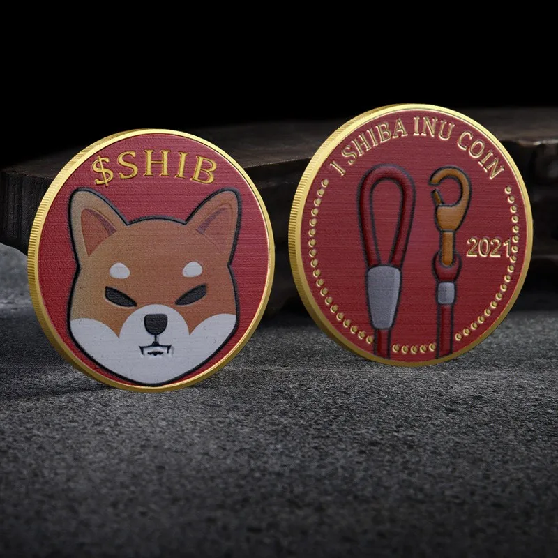 

Dog Capsules Commemorative Coin Haptic Shiba Inu Holder Sign Stone Blind Souvenir Badge Toy Collectibles