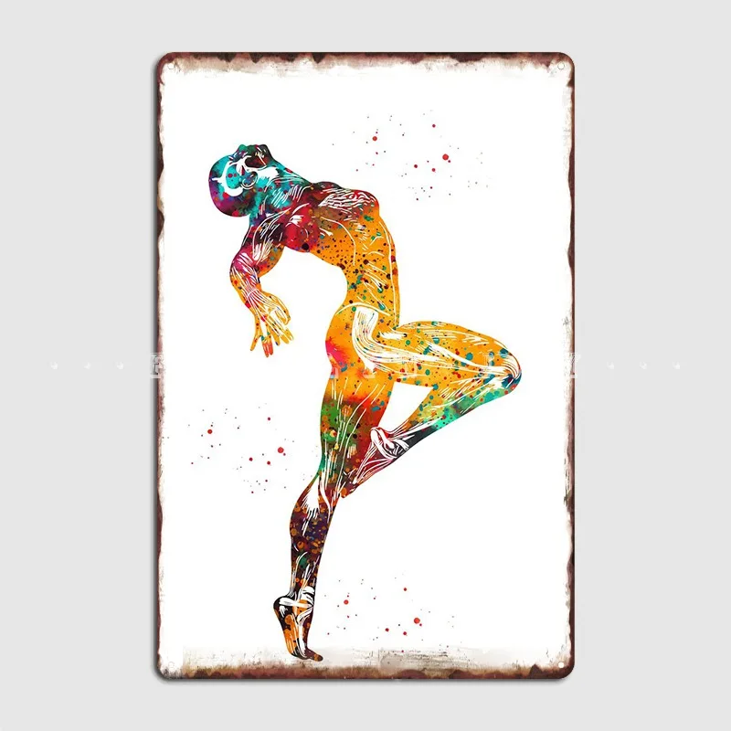 

Female Muscle Poster Metal Plaque Wall Pub Classic Club Bar Poster Tin Sign Posters