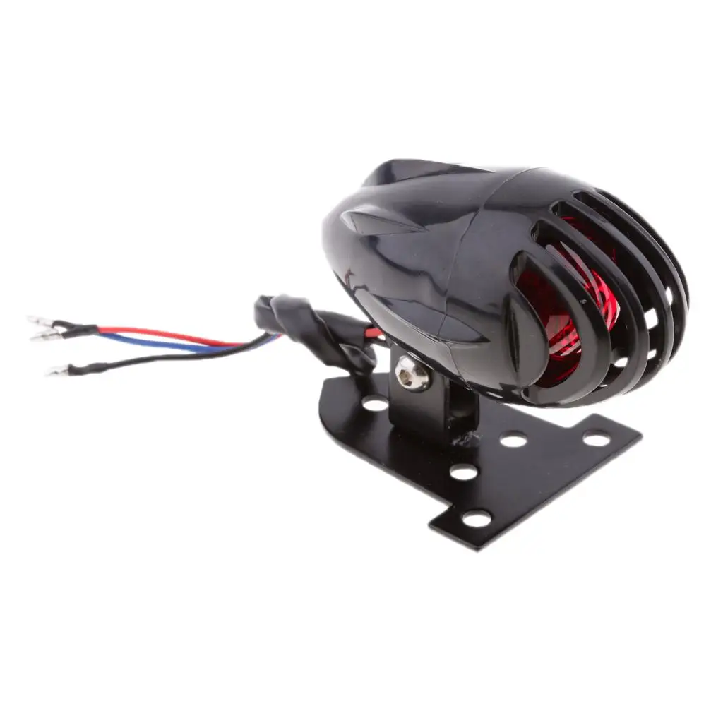 Металлический светодиодный задний фонарь с решеткой для мотоцикла Bobber Chopper DC 12 В