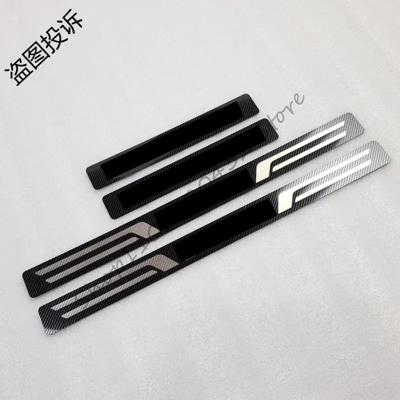 

car scuff plates stainless steel door sill strip welcome pedal auto accessories For Subaru XV 2019 2020 2021 4pcs Car styling