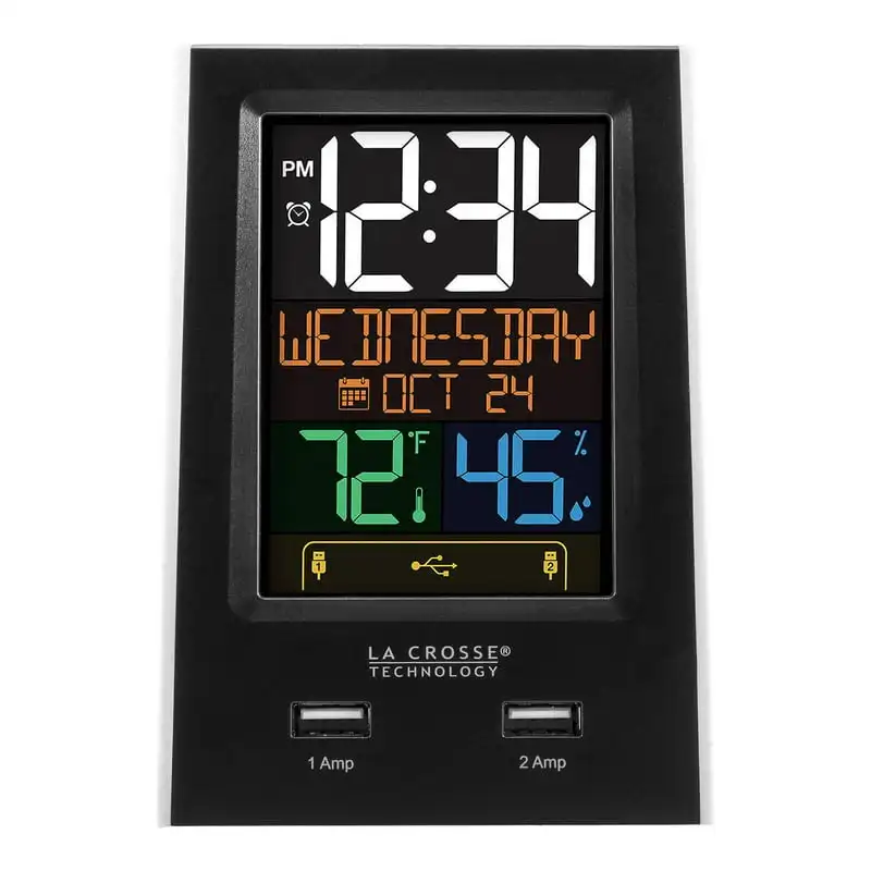 

Black Desktop Dual USB Charging Station with Alarm, C86224
