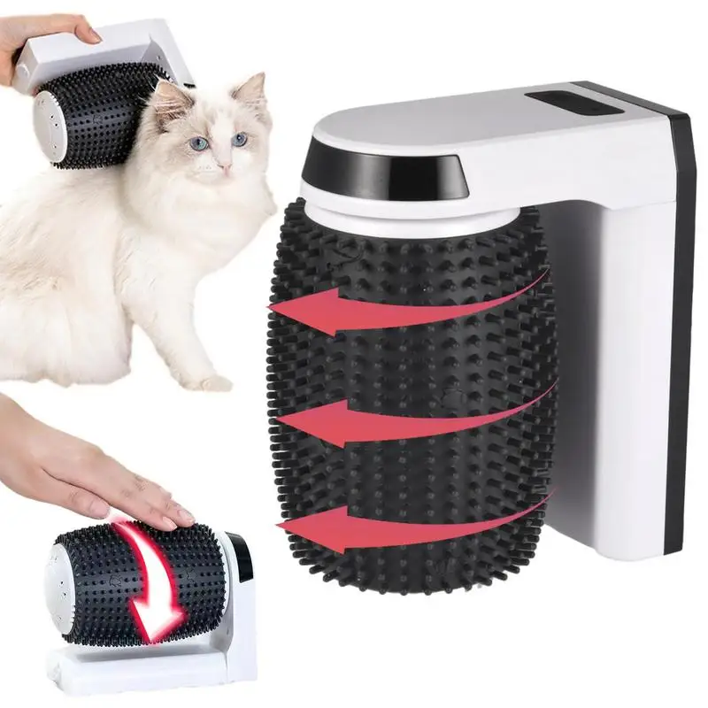 

Pet Brush Automatic Cat Self Groomer Tickling Massage Comb Soft Kittens Wall Corner Scratcher With Catnip Pet Grooming Accessory