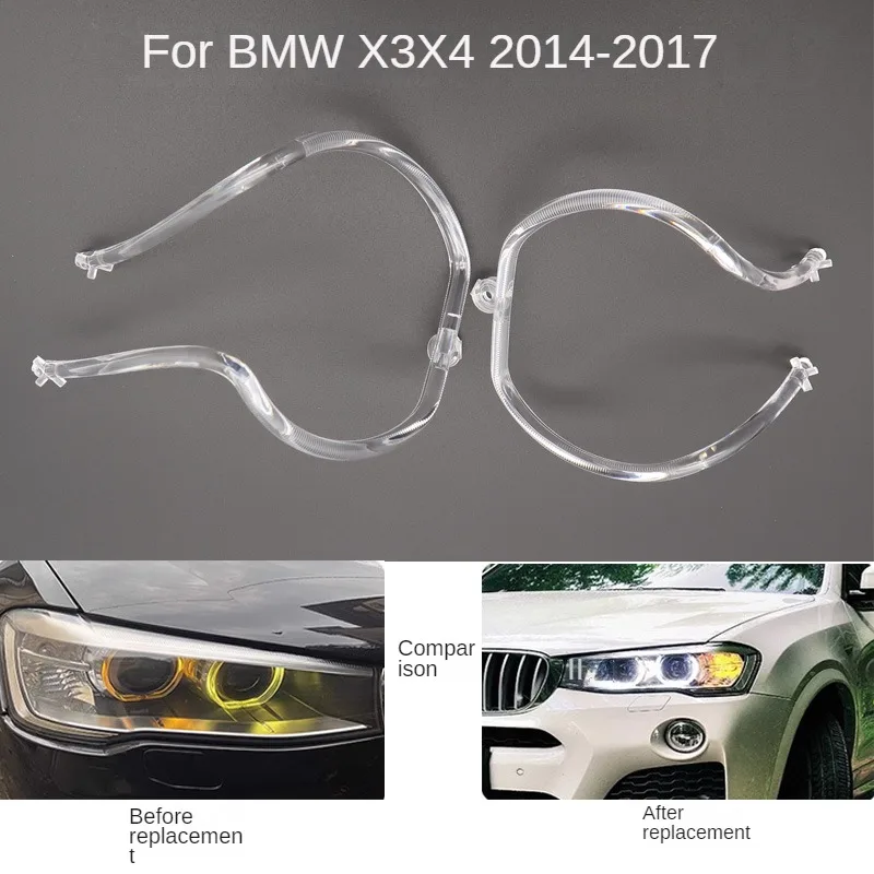

Для BMW X3 X4 F25 2014-2017 DRL Световодя пластина Световодящая трубка Фара Дневные ходовые огни Guide Angel Eye