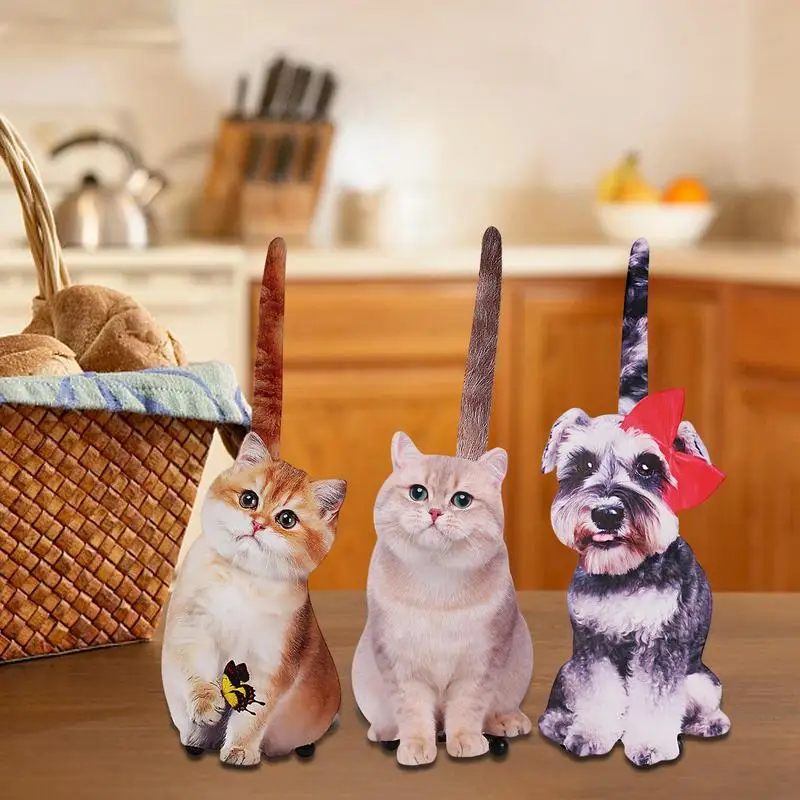

Cat Toilet Paper Holder Toilet Roll Holder Paper Rack Bathroom Iron Storage Iron Dog Decorative Paper Towel Stand accessories