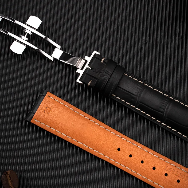 Calf Genuine Watch Band Cow Leather Watch Strap for Longines Series Replacement Accessories Wristband Belt Leather Watch Strap enlarge