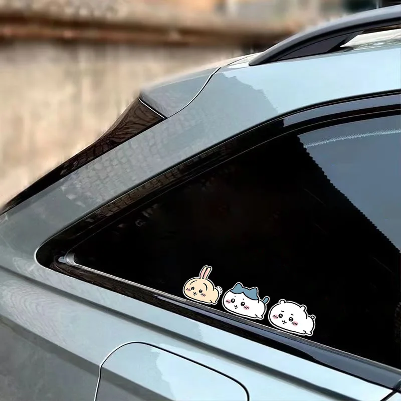 Jiykawa автомобильные наклейки Chiikawa Xiaoba Usaqi аниме милые настенные украшения