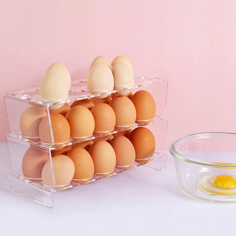 

6/10 Holes Egg Storage Container Refrigerator Holder For Fridge Tray Box Platter Case Rack Display Organisers Stackable