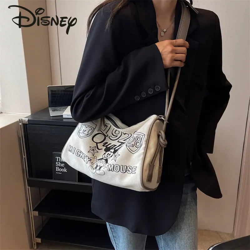 Disney Mickey New Women's Bag Fashionable High Quality Large Capacity Crossbody Bag Casual Multifunctional Storage Travel Bag