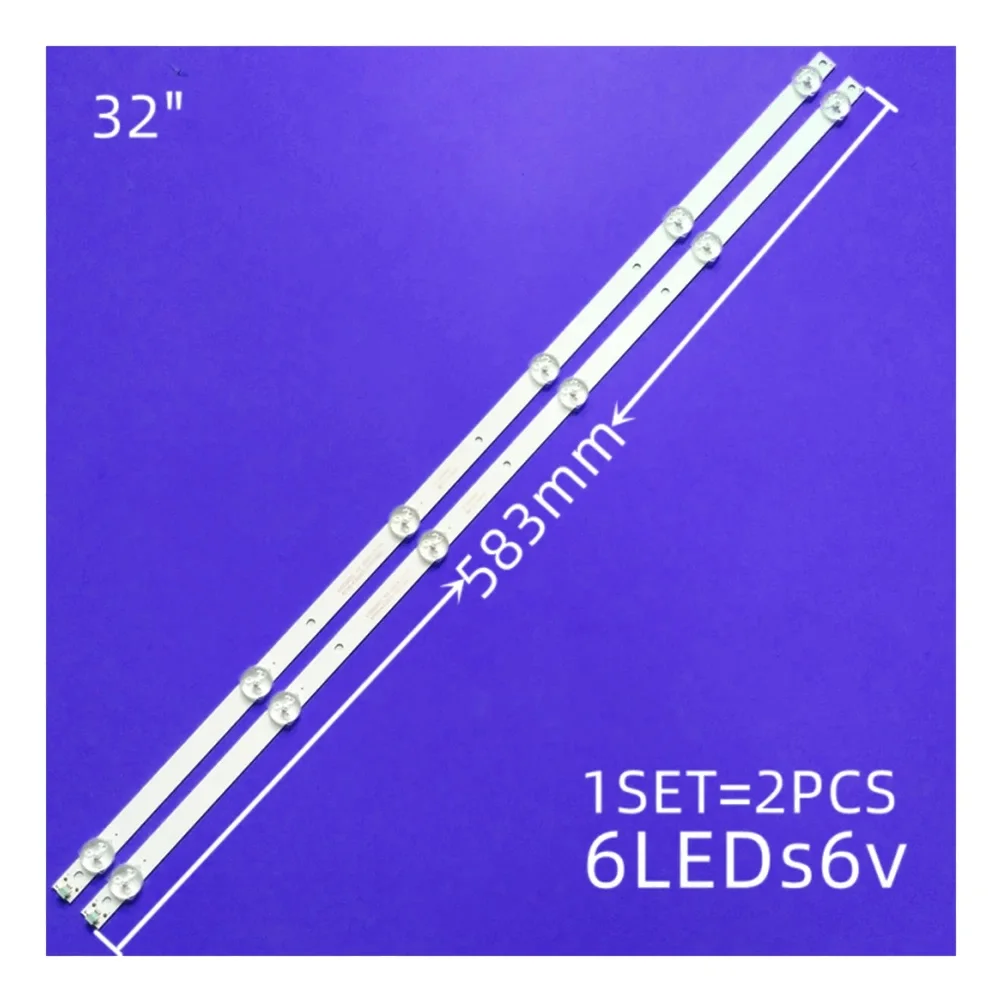 Фото Светодиодная лента для подсветки 32 дюйма K320WDC1 A2 4708-K32WDC-A2113N01 6LED 583 мм TX-32ER250ZZ K320WDC2B K320WDC 1176021 №2