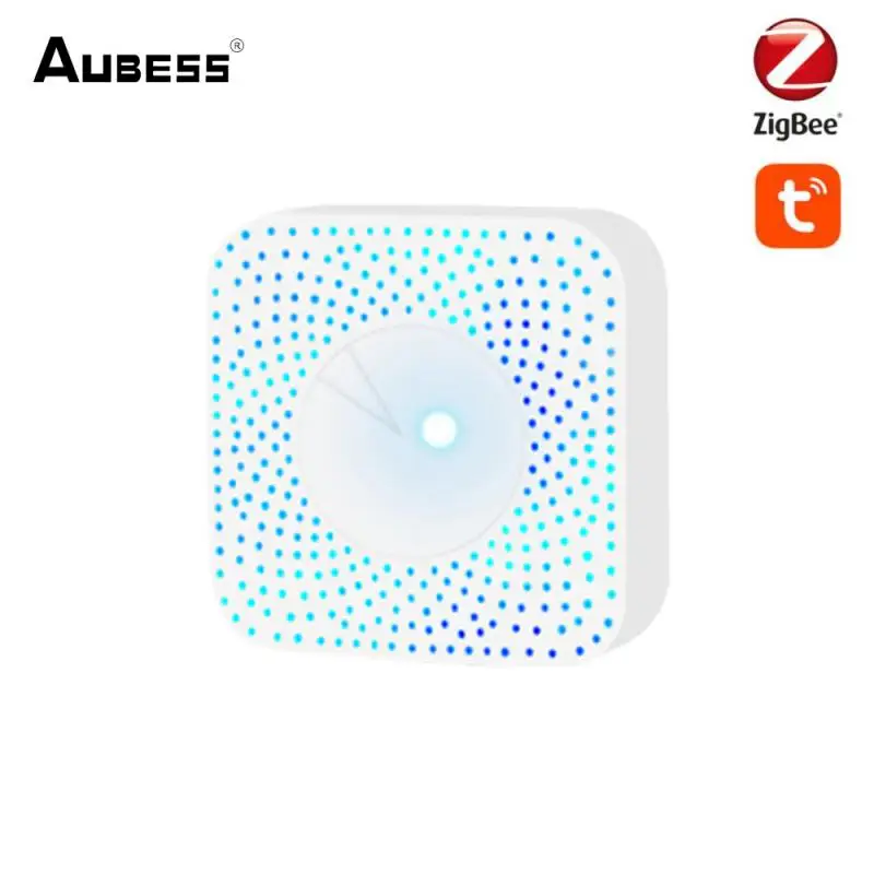 

Tuya Zigbee Smart Air Box Home Automation PM2.5 PM10 Temperature Humidity 6 In 1 Air Quality Sensor Alarm Detector