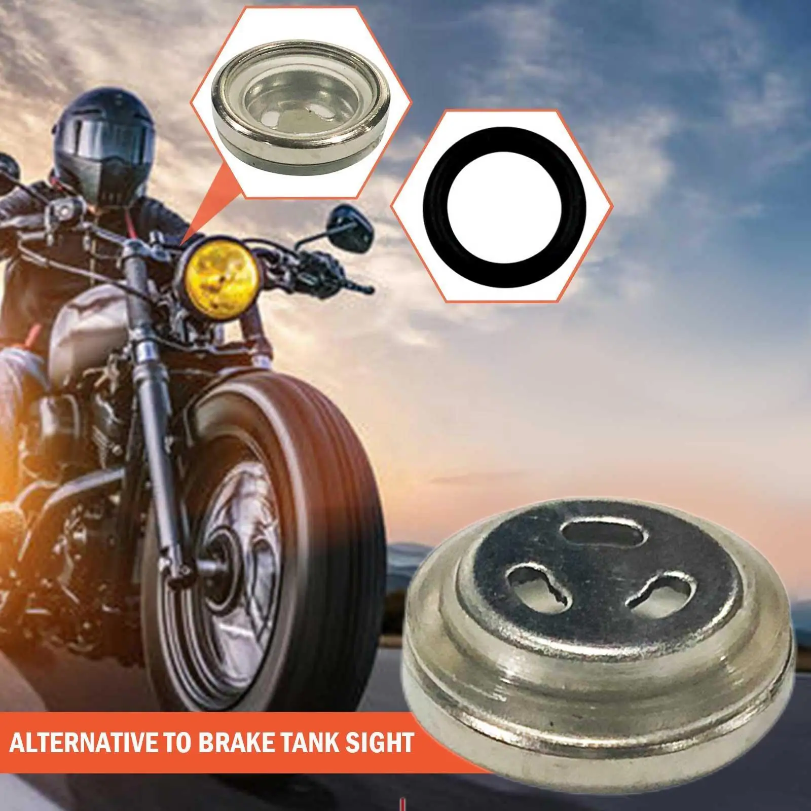 

1 pcs 10/12/14mm Brake Master Cylinder Reservoir Sight Oil Top Road Motorcycle Pump Mirror Off Glass T3F1