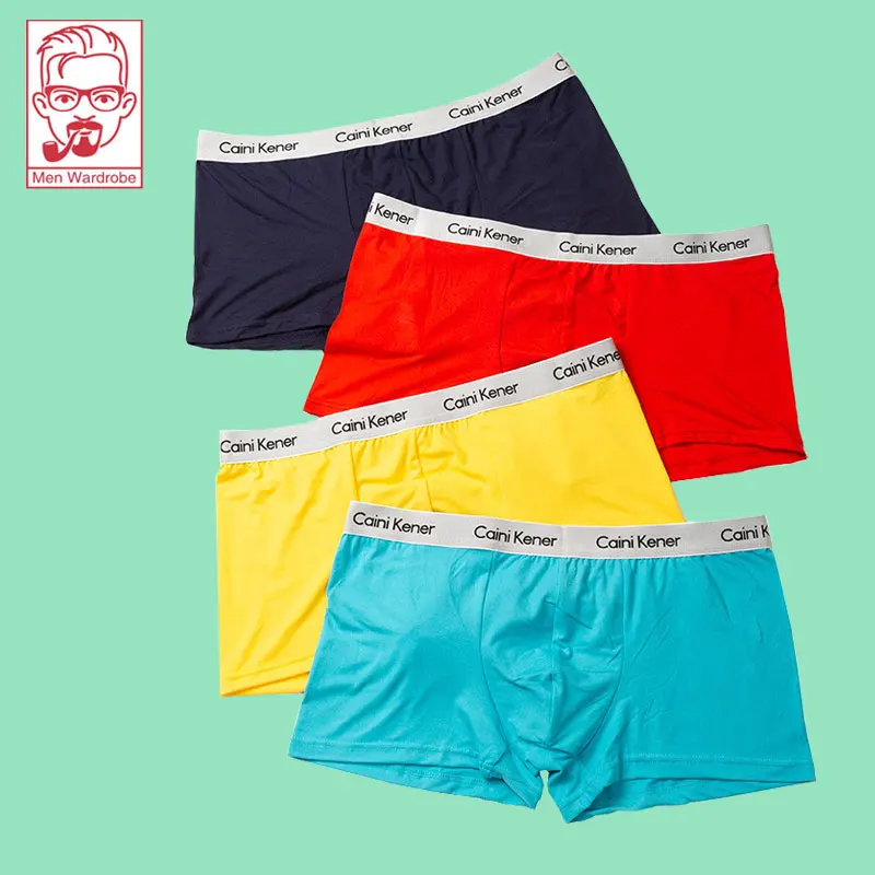 

New Men's Underwear Boxers Solid Color Personality Boxer Pants Tide Brand Breathable Spot Youth Fashionable Sexy Boy Briefs