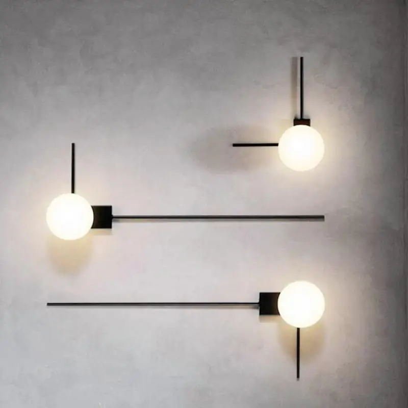 Современная Настенная Светодиодная лампа из белого стекла в скандинавском стиле