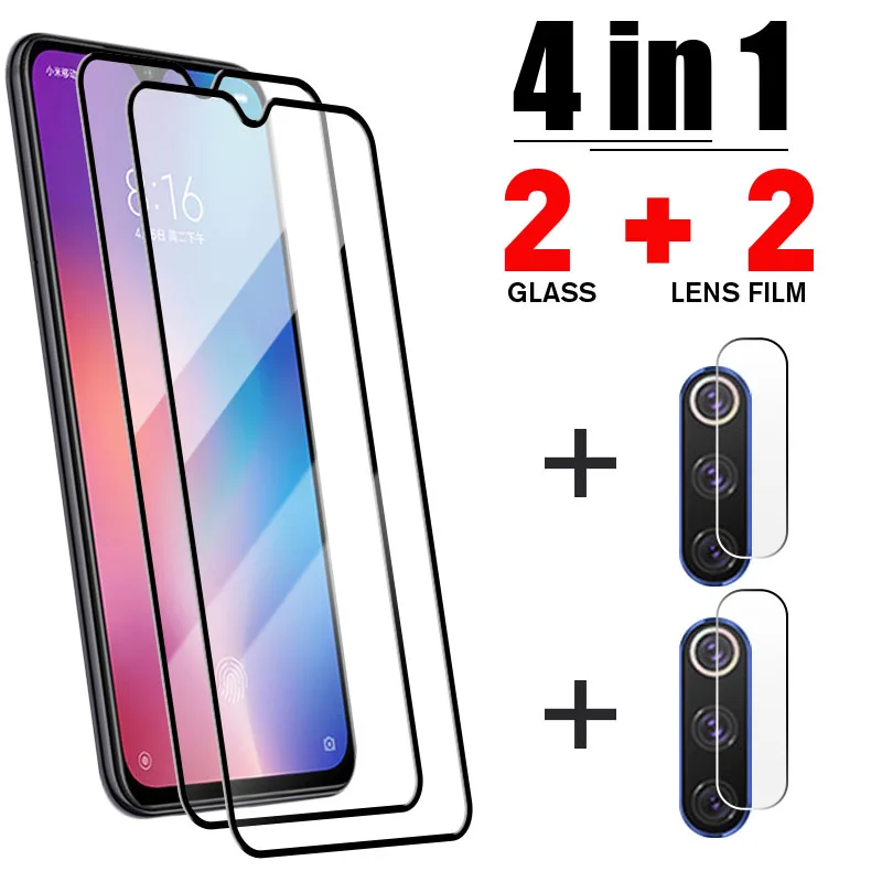 

4 in 1 Tempered Glass For Xiaomi Mi 11 10 9 10T 9T Lite 11i Camera Lens Film For Poco X3 NFC X2 F3 GT M3 M2 Pro C3 Glass