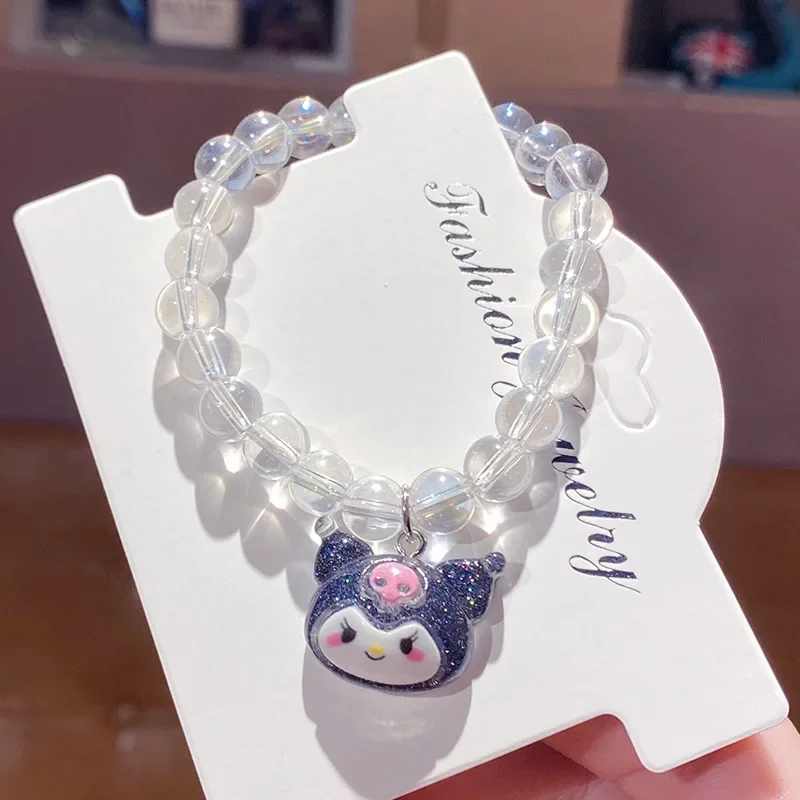 Милый персонаж мультфильма Kuromi Cinnamoroll регулируемый браслет из бисера модные