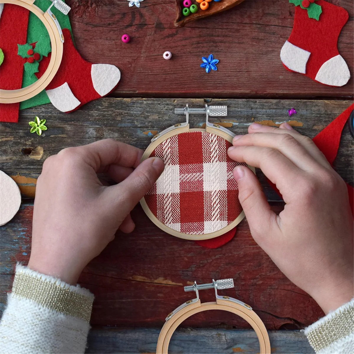 Мини-обруч для вышивания 3 дюйма 8 см 36 шт.