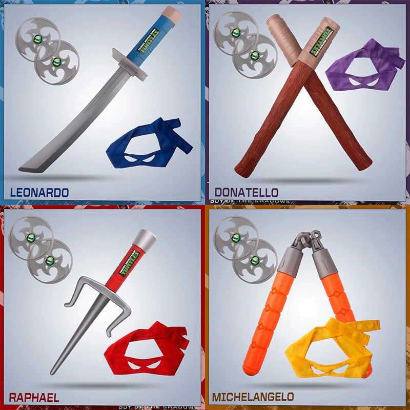 Черепашки ниндзя маска для глаз нунчаку дартс нож и можно носить аниме детское