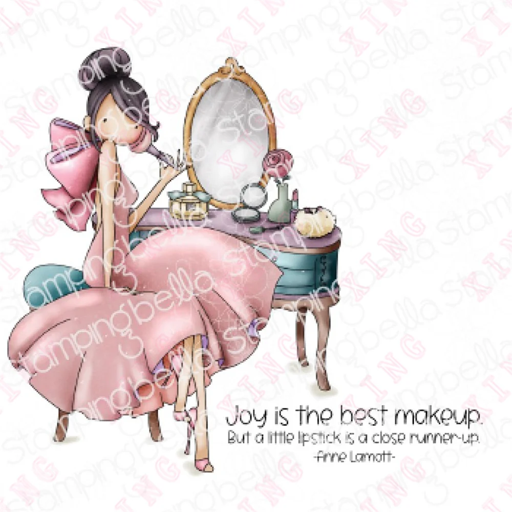

2022 New Scrapbook Decoration Embossing Molds Uptown Girl Vera and Her Vanity Clear Silicone Stamps Diy Craft Metal Cutting Dies