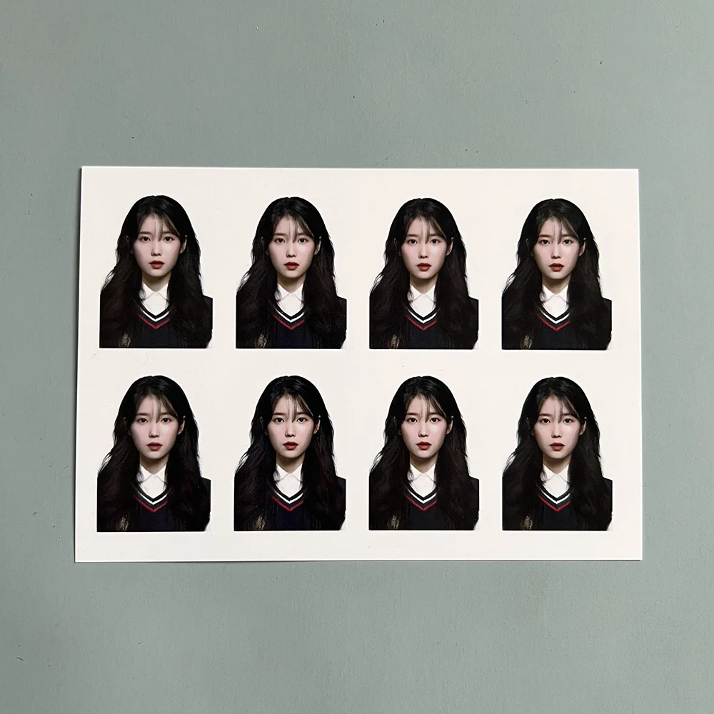 Kpop Idol IU One Inch ID Photo Белый фон Пасфорт Украшение телефона Коллекция подарков для