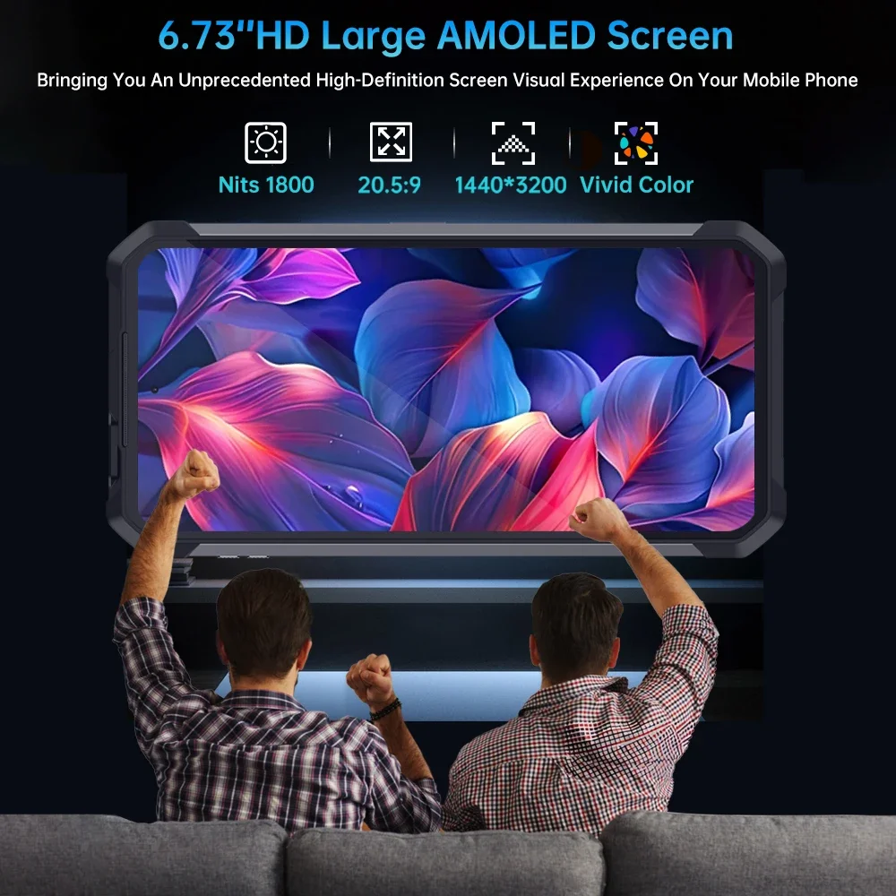 Фото 8849 Tank 4 Pro Unihertz 5G Прочный проектор Смартфон 36G 1 ТБ Android 14 Спортивный телефон 11600 мАч Размер 8300 AMOLED 120 Гц №2