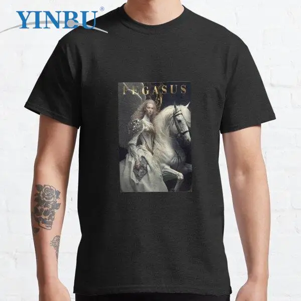 

Pegasus art legend funny t shirt for men 2023 new YIN BU Men's clothing