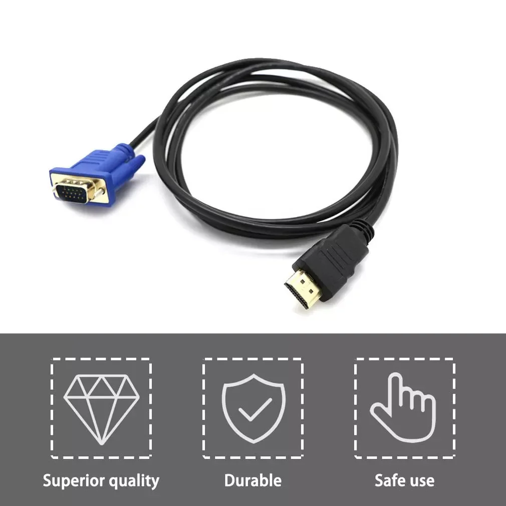

For PC Laptop TVConverter Cable Audio Cable D-SUB Male Video Adapter Cable Lead for HDTVComputer Monitor